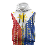 Philippines Sun Sleeveless Zip Hoodie Igorot Tribal Inspiration