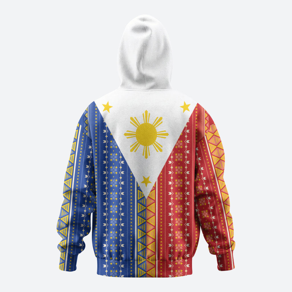 Philippines Sun Zip Hoodie Igorot Tribal Inspiration