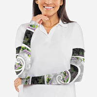 Piko Hawaii Arm Sleeves Polynesian Pattern With Maile Pikake Honohono Lei