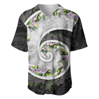 Piko Hawaii Baseball Jersey Polynesian Pattern With Maile Pikake Honohono Lei