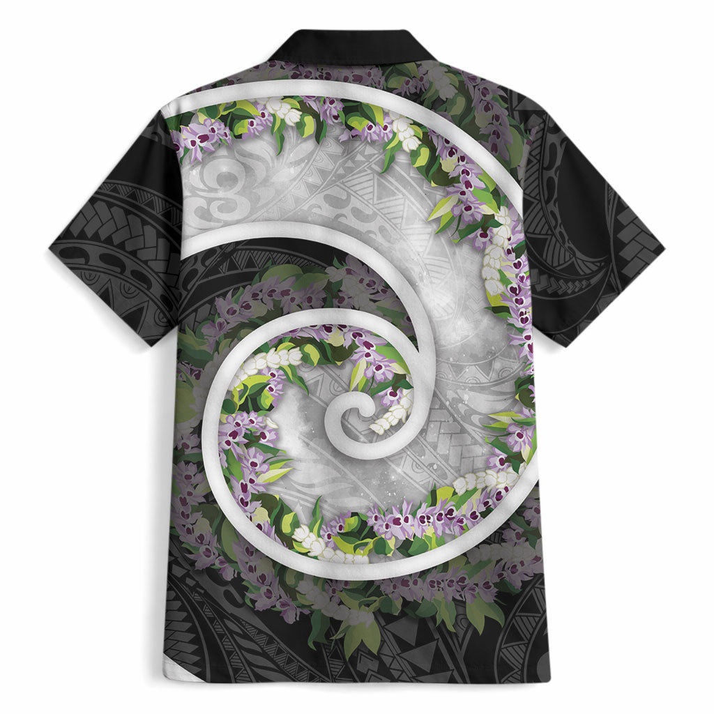 Piko Hawaii Hawaiian Shirt Polynesian Pattern With Maile Pikake Honohono Lei