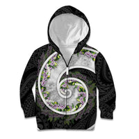 Piko Hawaii Kid Hoodie Polynesian Pattern With Maile Pikake Honohono Lei