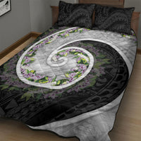 Piko Hawaii Quilt Bed Set Polynesian Pattern With Maile Pikake Honohono Lei