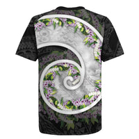 Piko Hawaii Rugby Jersey Polynesian Pattern With Maile Pikake Honohono Lei