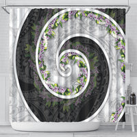 Piko Hawaii Shower Curtain Polynesian Pattern With Maile Pikake Honohono Lei