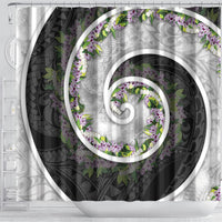Piko Hawaii Shower Curtain Polynesian Pattern With Maile Pikake Honohono Lei