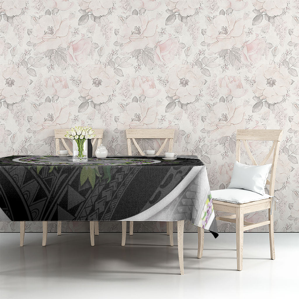 Piko Hawaii Tablecloth Polynesian Pattern With Maile Pikake Honohono Lei