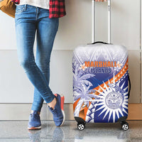 Marshall Islands Manit Day Luggage Cover Polynesian Tribal Tattoo Tropical Style