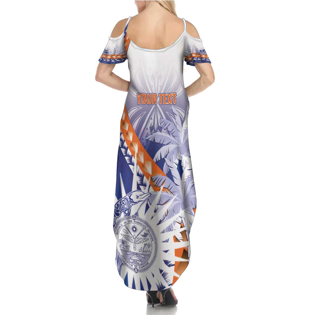 Personalised Marshall Islands Manit Day Summer Maxi Dress Polynesian Tribal Tattoo Tropical Style LT05 - Polynesian Pride
