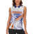 Personalised Marshall Islands Manit Day Women Sleeveless Polo Shirt Polynesian Tribal Tattoo Tropical Style