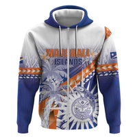 Personalised Marshall Islands Manit Day Zip Hoodie Polynesian Tribal Tattoo Tropical Style LT05 Zip Hoodie Blue - Polynesian Pride