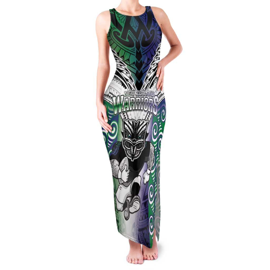 Custom New Zealand Warrior Family Matching Tank Maxi Dress and Hawaiian Shirt Maori Tribal Pattern