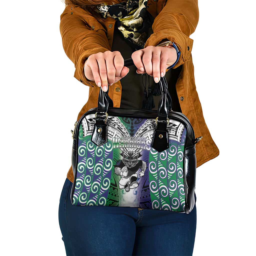 New Zealand Warrior Shoulder Handbag Maori Tribal Pattern LT05 One Size Green - Polynesian Pride