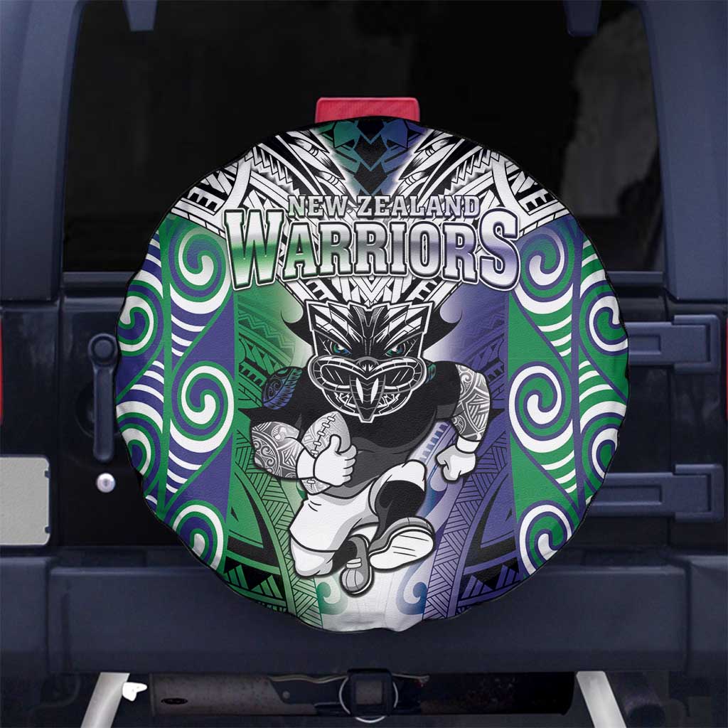 New Zealand Warrior Spare Tire Cover Maori Tribal Pattern