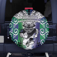 New Zealand Warrior Spare Tire Cover Maori Tribal Pattern