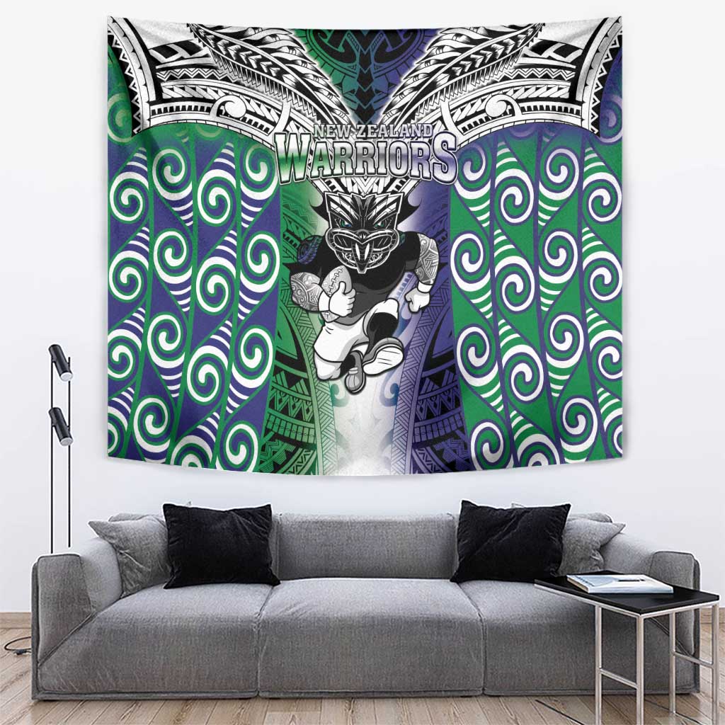 New Zealand Warrior Tapestry Maori Tribal Pattern LT05 Green - Polynesian Pride