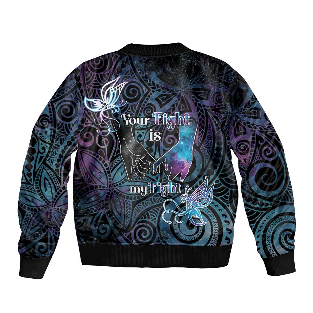 Suicide Awareness Bomber Jacket You Are Not Alone - Polynesian Pride