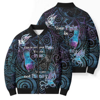 Suicide Awareness Bomber Puffer Jacket You Are Not Alone - Polynesian Pride