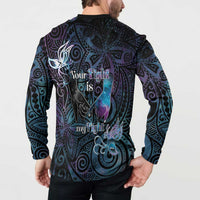 Suicide Awareness Button Sweatshirt You Are Not Alone - Polynesian Pride