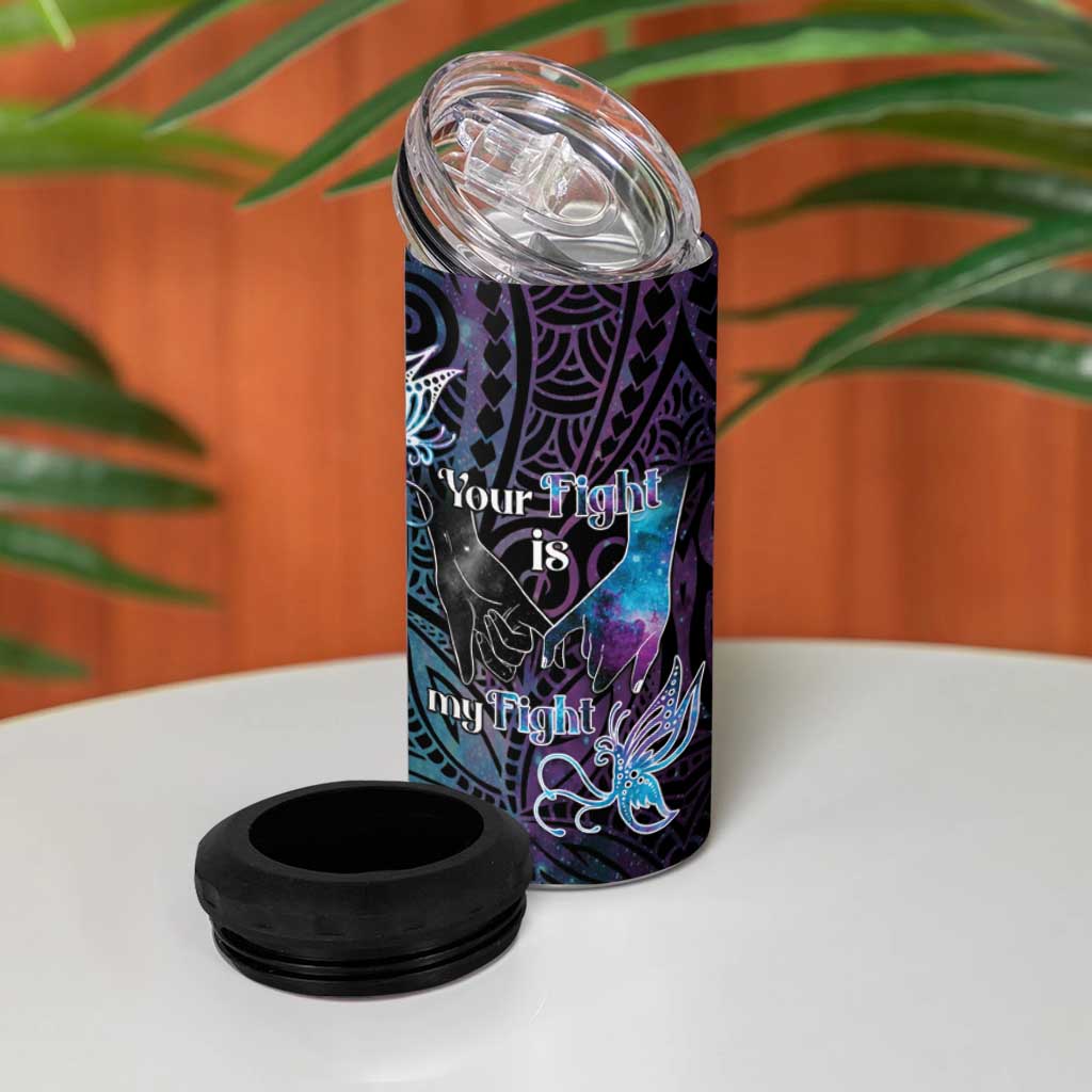 Suicide Awareness 4 in 1 Can Cooler Tumbler You Are Not Alone - Polynesian Pride