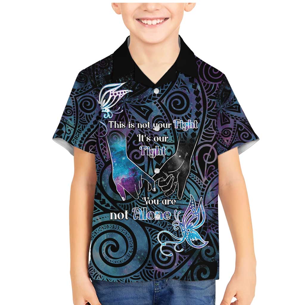Suicide Awareness Family Matching Mermaid Dress and Hawaiian Shirt You Are Not Alone - Polynesian Pride