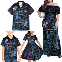 Suicide Awareness Family Matching Off Shoulder Maxi Dress and Hawaiian Shirt You Are Not Alone - Polynesian Pride