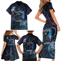 Suicide Awareness Family Matching Short Sleeve Bodycon Dress and Hawaiian Shirt You Are Not Alone - Polynesian Pride