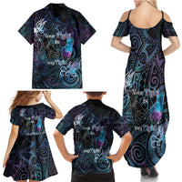 Suicide Awareness Family Matching Summer Maxi Dress and Hawaiian Shirt You Are Not Alone - Polynesian Pride