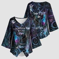 Suicide Awareness Kimono Sleeve Blouse You Are Not Alone - Polynesian Pride
