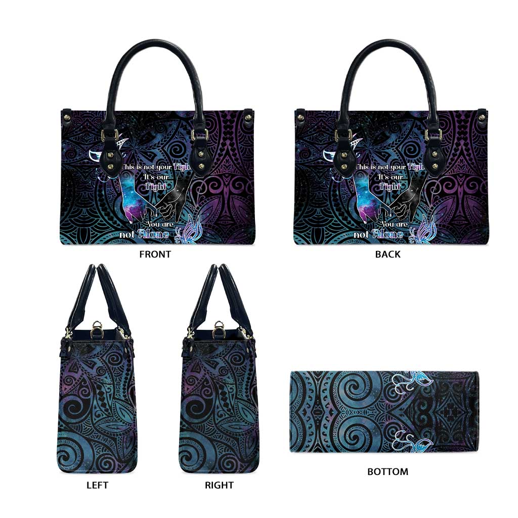 Suicide Awareness Leather Bag You Are Not Alone - Polynesian Pride