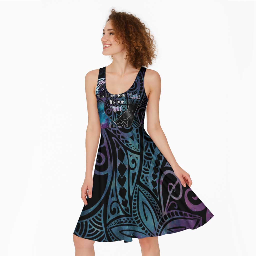 Suicide Awareness Midi Dress You Are Not Alone - Polynesian Pride