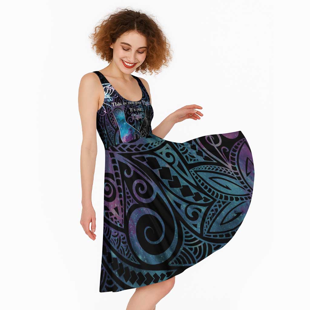 Suicide Awareness Midi Dress You Are Not Alone - Polynesian Pride