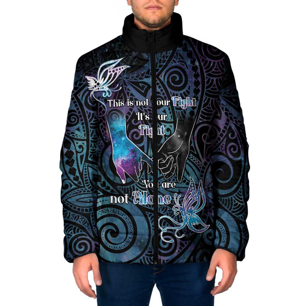 Suicide Awareness Padded Jacket You Are Not Alone - Polynesian Pride