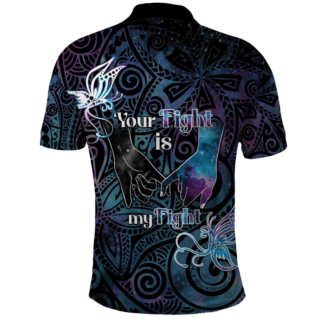 Suicide Awareness Polo Shirt You Are Not Alone - Polynesian Pride