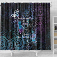 Suicide Awareness Shower Curtain You Are Not Alone - Polynesian Pride