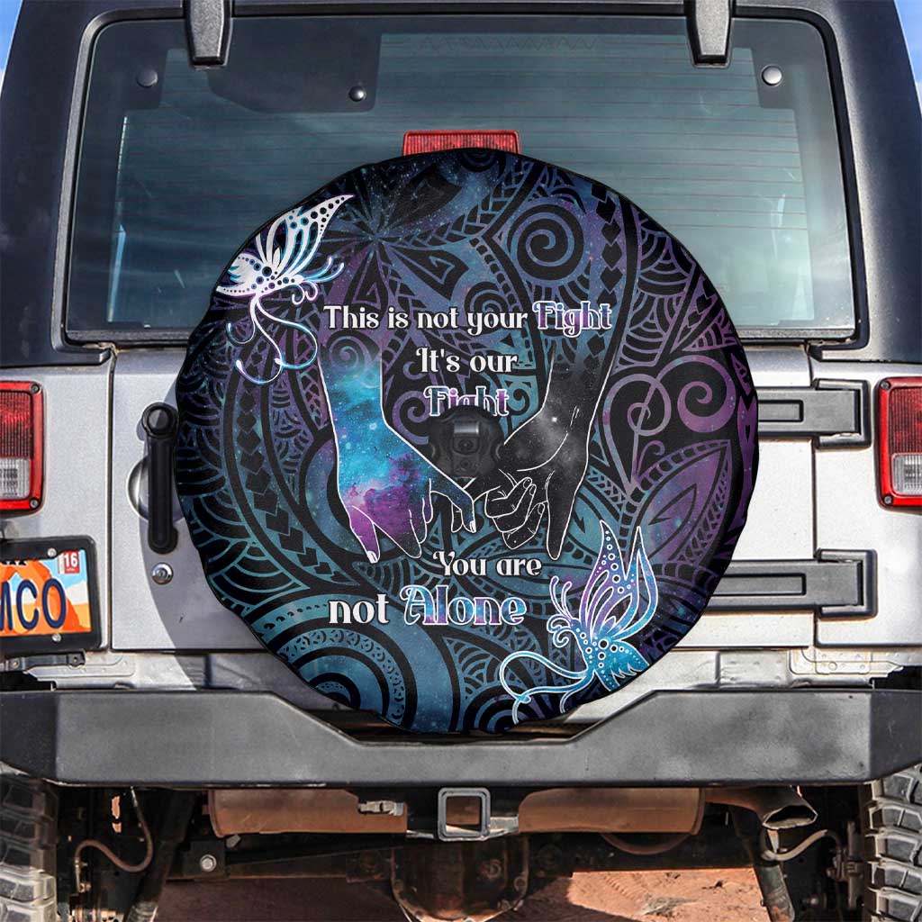 Suicide Awareness Spare Tire Cover You Are Not Alone LT05 Black - Polynesian Pride
