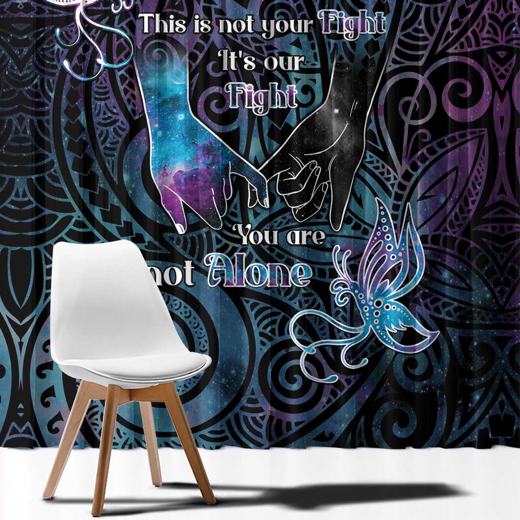 Suicide Awareness Window Curtain You Are Not Alone - Polynesian Pride