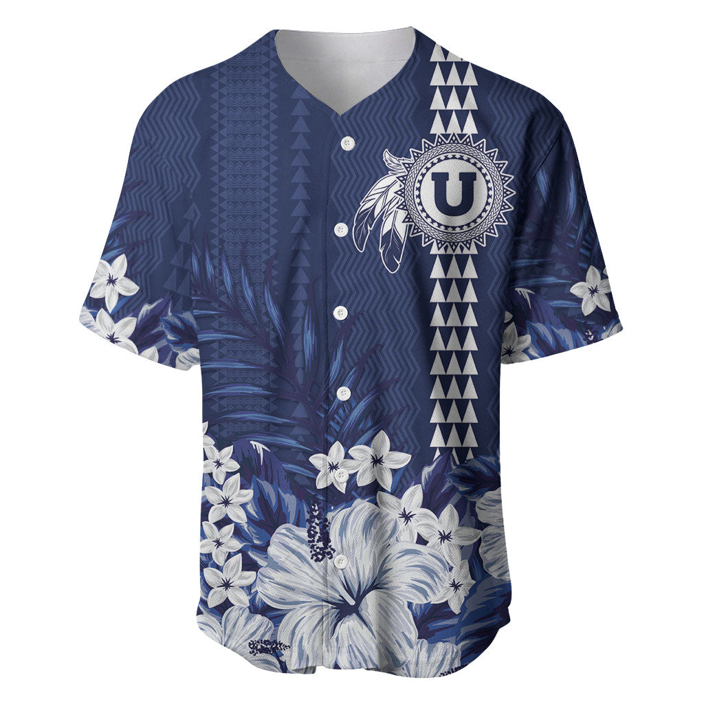 Personalized Utah State Baseball Jersey Polynesian Style