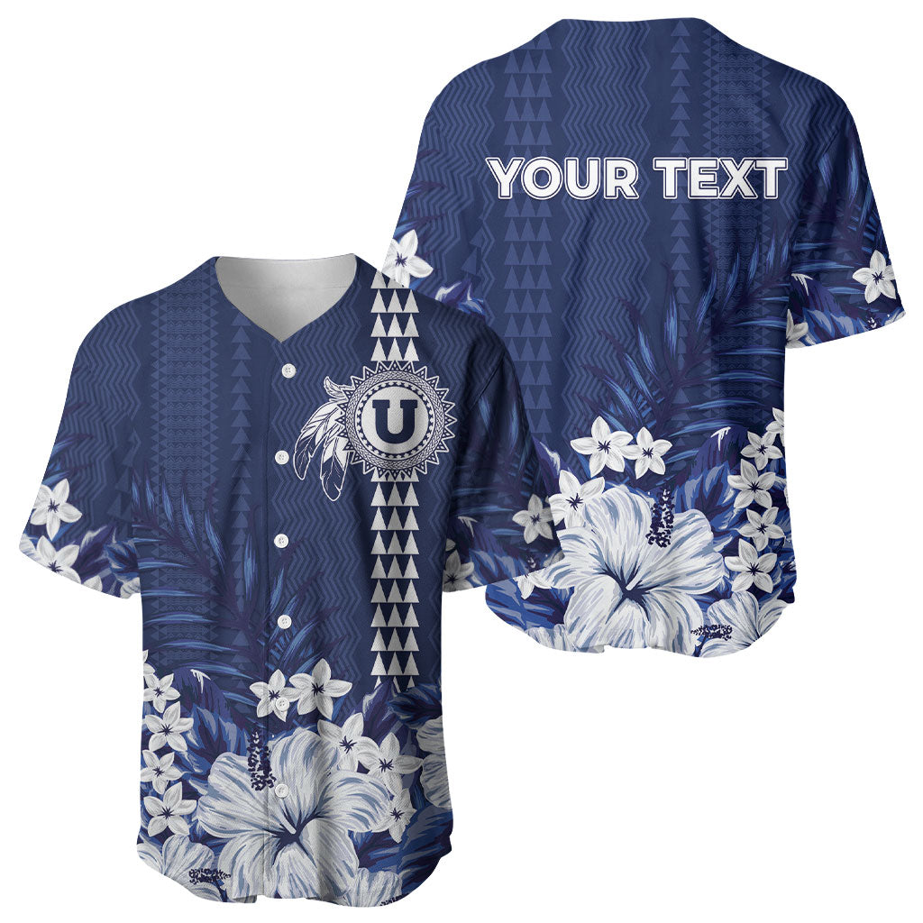 Personalized Utah State Baseball Jersey Polynesian Style