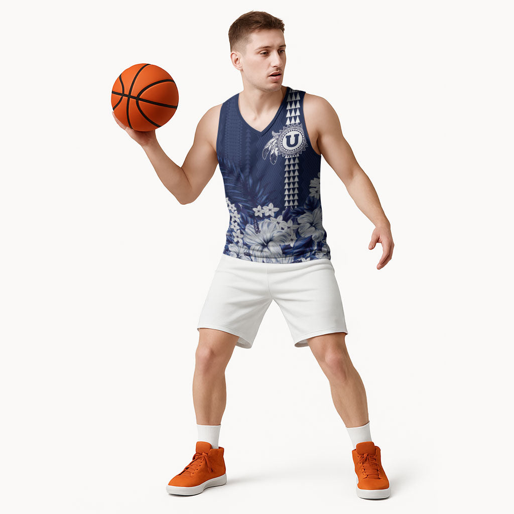 Personalized Utah State Basketball Jersey Polynesian Style