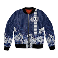 Personalized Utah State Bomber Jacket Polynesian Style