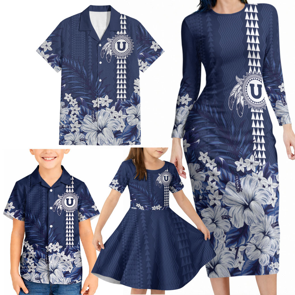 Personalized Utah State Family Matching Long Sleeve Bodycon Dress and Hawaiian Shirt Polynesian Style