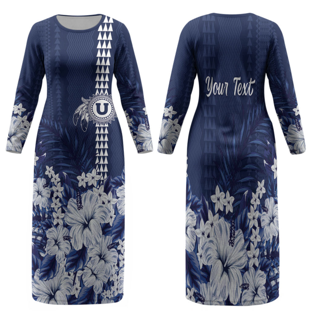 Personalized Utah State Family Matching Long Sleeve Bodycon Dress and Hawaiian Shirt Polynesian Style