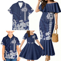 Personalized Utah State Family Matching Mermaid Dress and Hawaiian Shirt Polynesian Style