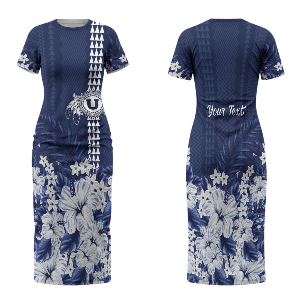 Personalized Utah State Family Matching Short Sleeve Bodycon Dress and Hawaiian Shirt Polynesian Style
