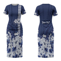 Personalized Utah State Family Matching Short Sleeve Bodycon Dress and Hawaiian Shirt Polynesian Style