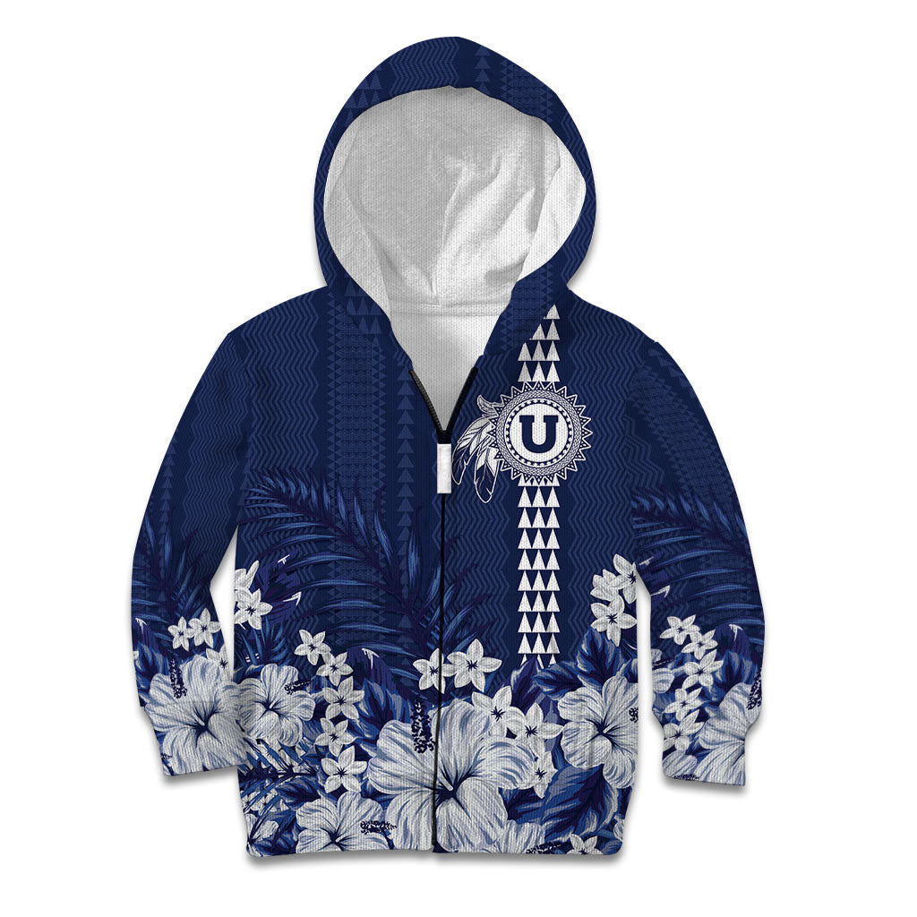 Personalized Utah State Kid Hoodie Polynesian Style