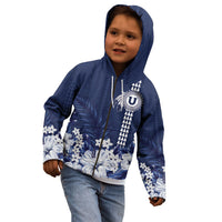Personalized Utah State Kid Hoodie Polynesian Style
