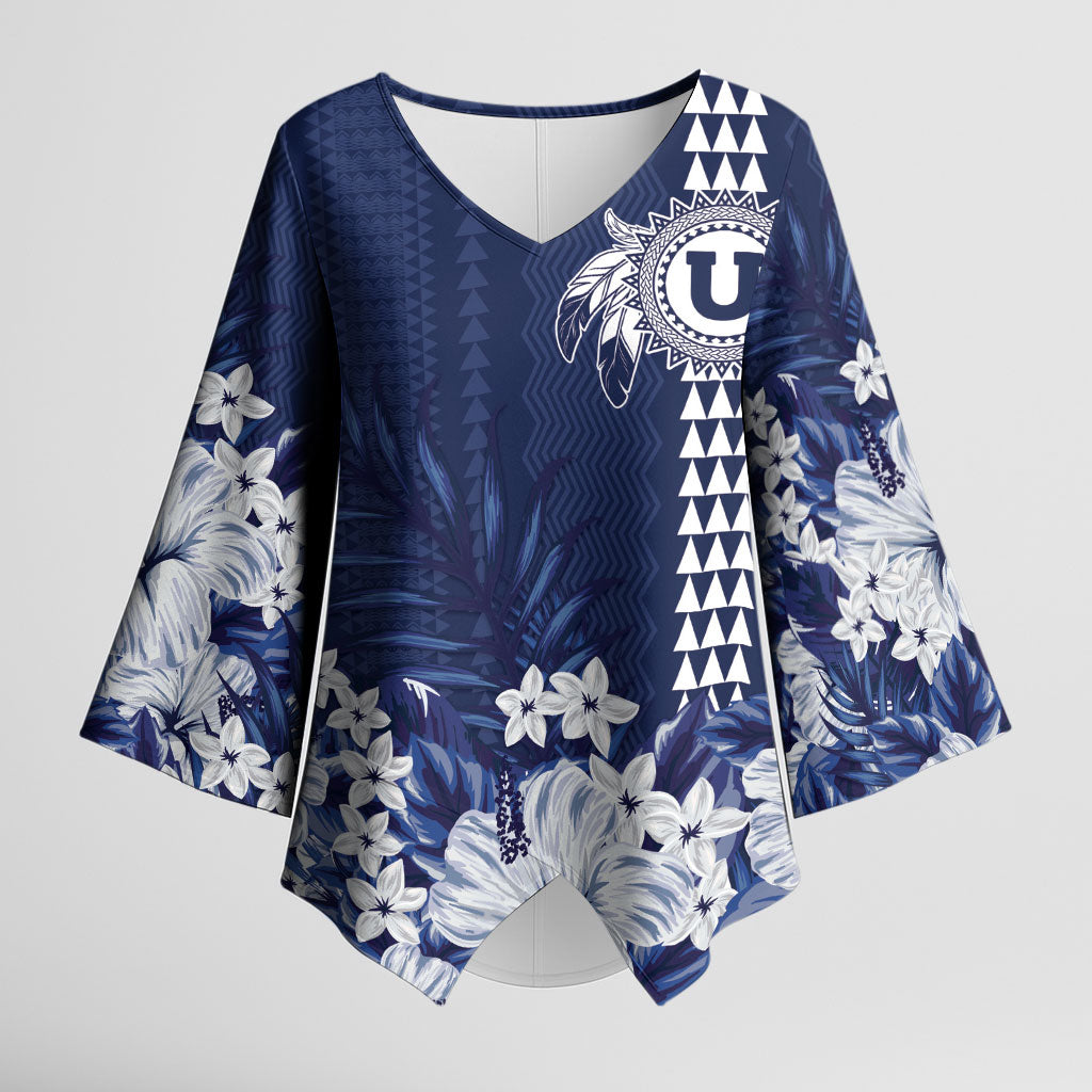 Personalized Utah State Kimono Sleeve Blouse Polynesian Style