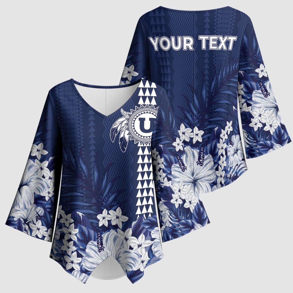 Personalized Utah State Kimono Sleeve Blouse Polynesian Style